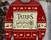 LOTR Lord Of The Rings Taters Potatoes Red Ugly Christmas Sweater