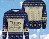 LOTR Taters Potatoes Boil Em Mash Em Stick Em In A Stew Blue Ugly Christmas Sweater