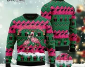 Merry Flockin Christmas Flamingo G Flamingo Lover Ugly Christmas Sweater