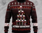 Merry Winemas Christmas Tree Ugly Christmas Sweater