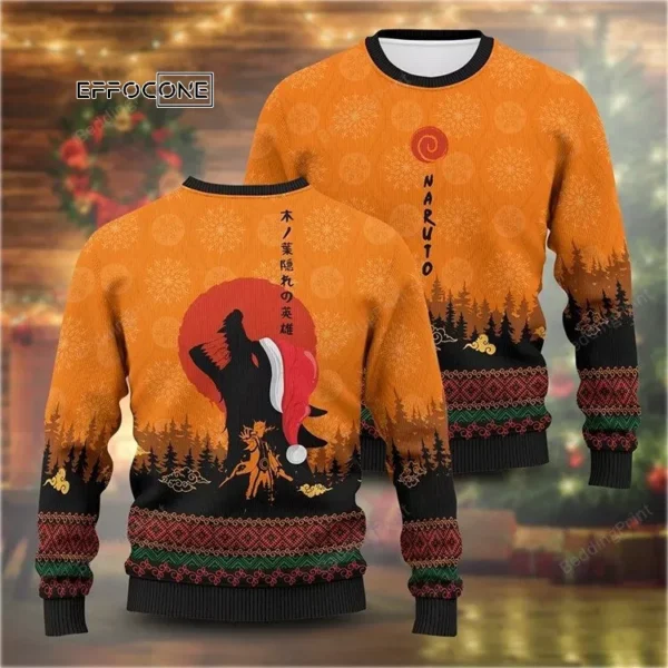 Naruto Kyubi Ugly Christmas Sweater