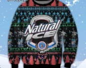 Natural Light Ugly Christmas Sweater Black