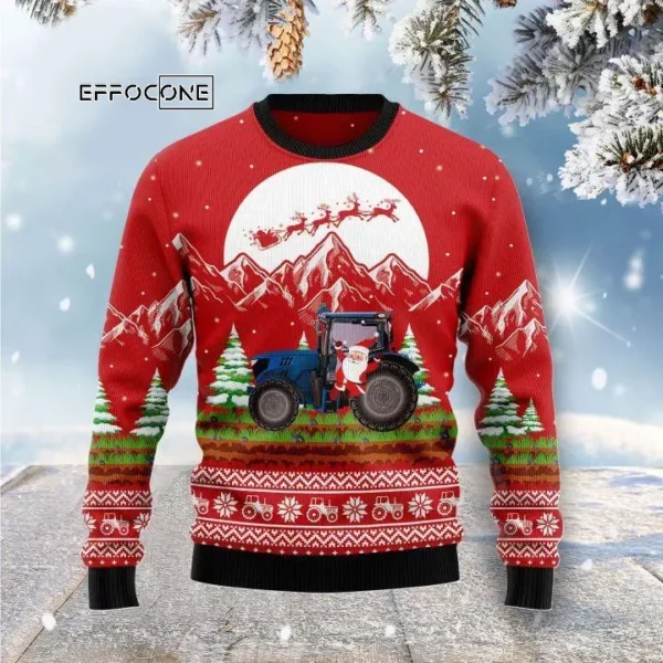 Noel Tractor Ugly Christmas Sweater