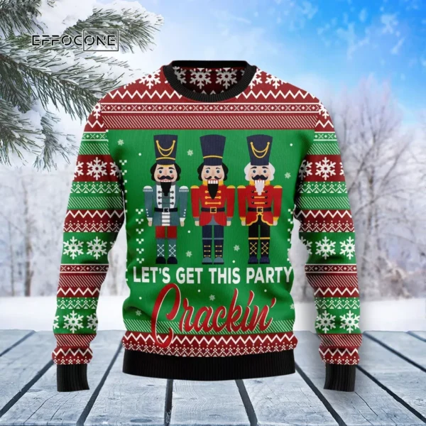Nutcracker Party Cracking Ugly Christmas Sweater