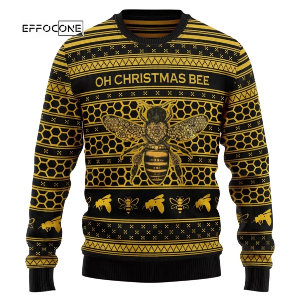 Oh Christmas Bee Ugly Christmas Sweater Yellow