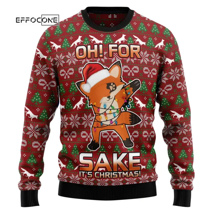 Oh For Fox Sake Ugly Christmas Sweater