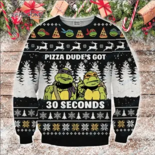 Pizza Dude Ugly Christmas Sweater