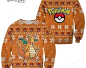 Pokemon Dragonite Pokeball Ugly Christmas Sweater