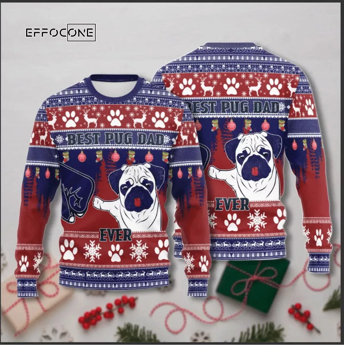 Pug Ugly Christmas Sweater