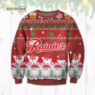 Rainier Beer Ugly Christmas Sweater