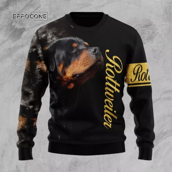 Rottweiler Half Cool Ugly Christmas Sweater