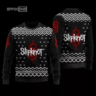 SlipKnotWool Ugly Christmas Sweater 3D All Over Printed Black