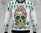 Sugar Skull Beagles Ugly Christmas Sweater
