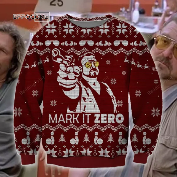 The Big Lebowski Mark It Zero Ugly Christmas Sweater
