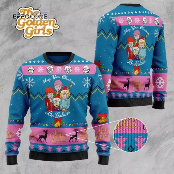 The Golden Girls May Your Christmas Be Golden Ugly Christmas Sweater