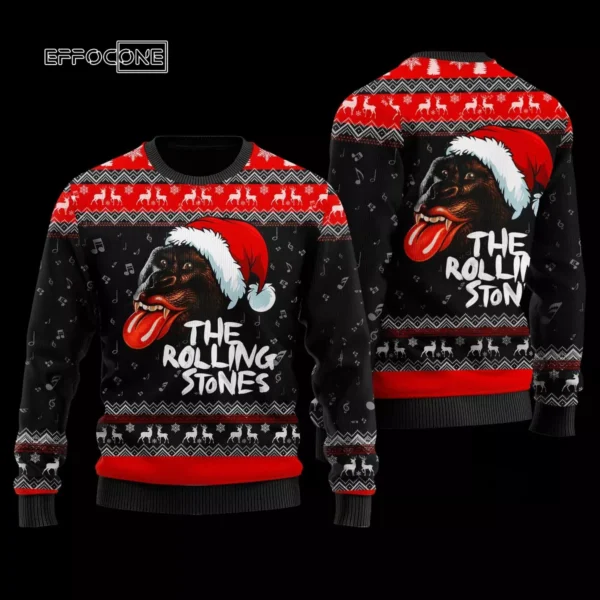 The Rolling Stones Wool Ugly Christmas Sweater 3D All Over Printed
