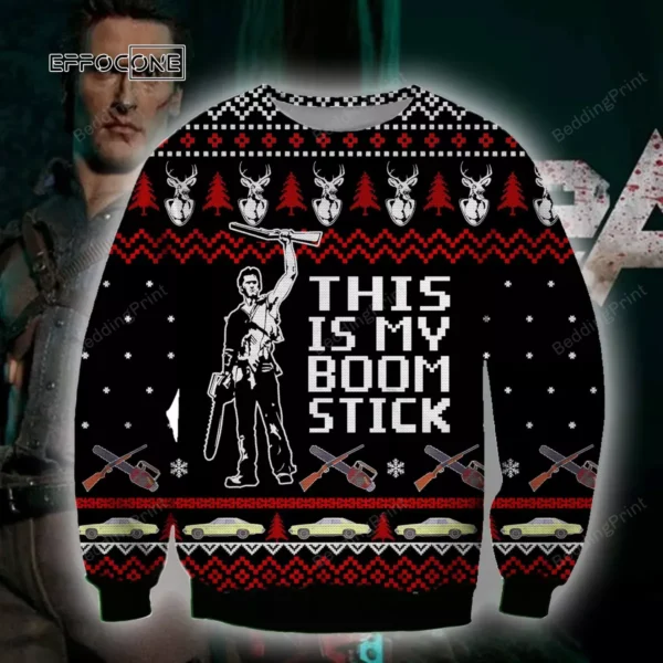 This Is My Boom Stick Army of Darkness Ugly Christmas Sweater