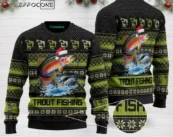 Trout Fishing For Ugly Christmas Sweater