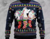 Unicorn Socks Xmas Ugly Christmas Sweater