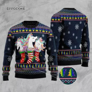 Unicorn Socks Xmas Ugly Christmas Sweater