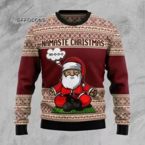 Yoga Santa Clause Ugly Christmas Sweater