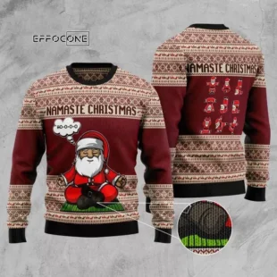 Yoga Santa Clause Ugly Christmas Sweater