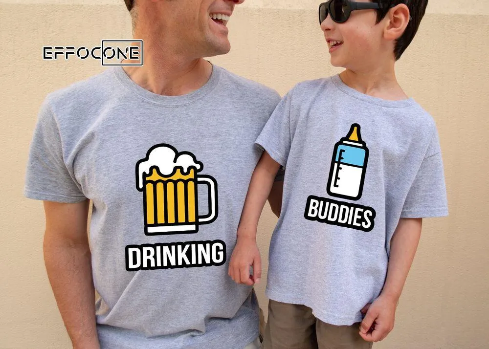 Dad Drinking Beer and Son Buddies Milk Unisex T-Shirt, Youth T-Shirt, Sweatshirt, Hoodie, Long Sleeve, Tank Top