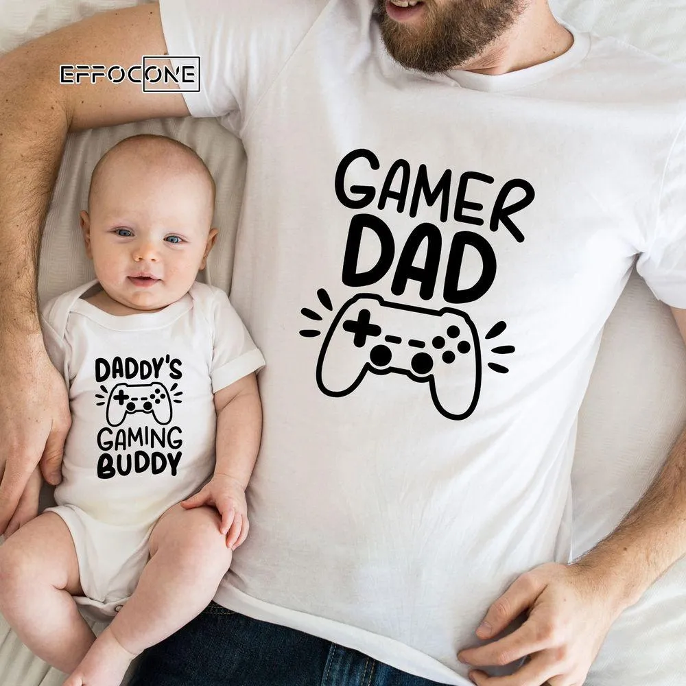 Gamer Dad And Daddy's Gaming Buddy Unisex T-Shirt, Youth T-Shirt, Sweatshirt, Hoodie, Long Sleeve, Tank Top