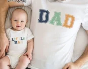 Retro Little Man And Dad Matching