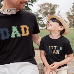 Retro Little Man And Dad Matching