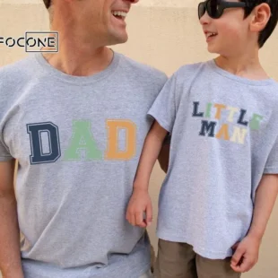 Retro Little Man And Dad Matching