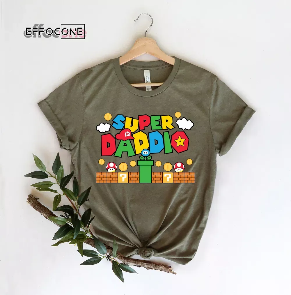 Super Daddio Shirt, Super Dad Shirt, Gamer Daddy Shirt Unisex T-Shirt, Youth T-Shirt, Sweatshirt, Hoodie, Long Sleeve, Tank Top