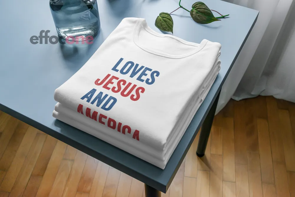Loves Jesus and America Too tshirt