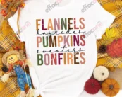Flannels Pumpkins Hayrides S'mores and Bonfires Shirt