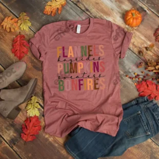 Flannels Pumpkins Hayrides S'mores and Bonfires Shirt