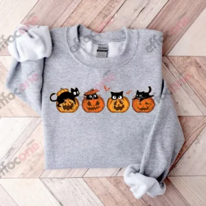 Halloween Sweatshirt, Cat Sweatshirt, Ghost Shirt