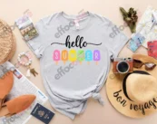Hello Summer Shirt - Popsicle Written Summer Welcome Outfit