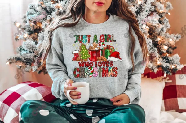 Just A Girl Who Loves Christmas, Holiday Winter Shirt,