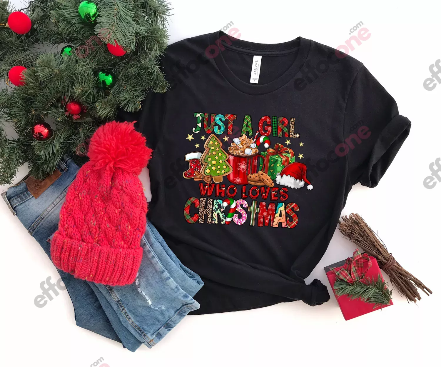 Just A Girl Who Loves Christmas, Holiday Winter Shirt,