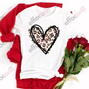 Leopard Heart Shirt, Retro Leopard Shirt