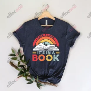 Take a Look it's in a Book Shirt, Reading Vintage Retro Rainbow