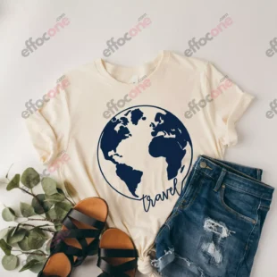 Traveler Gift, Travel Shirt, Vacation Shirt, Travel Lover, World Map Shirt